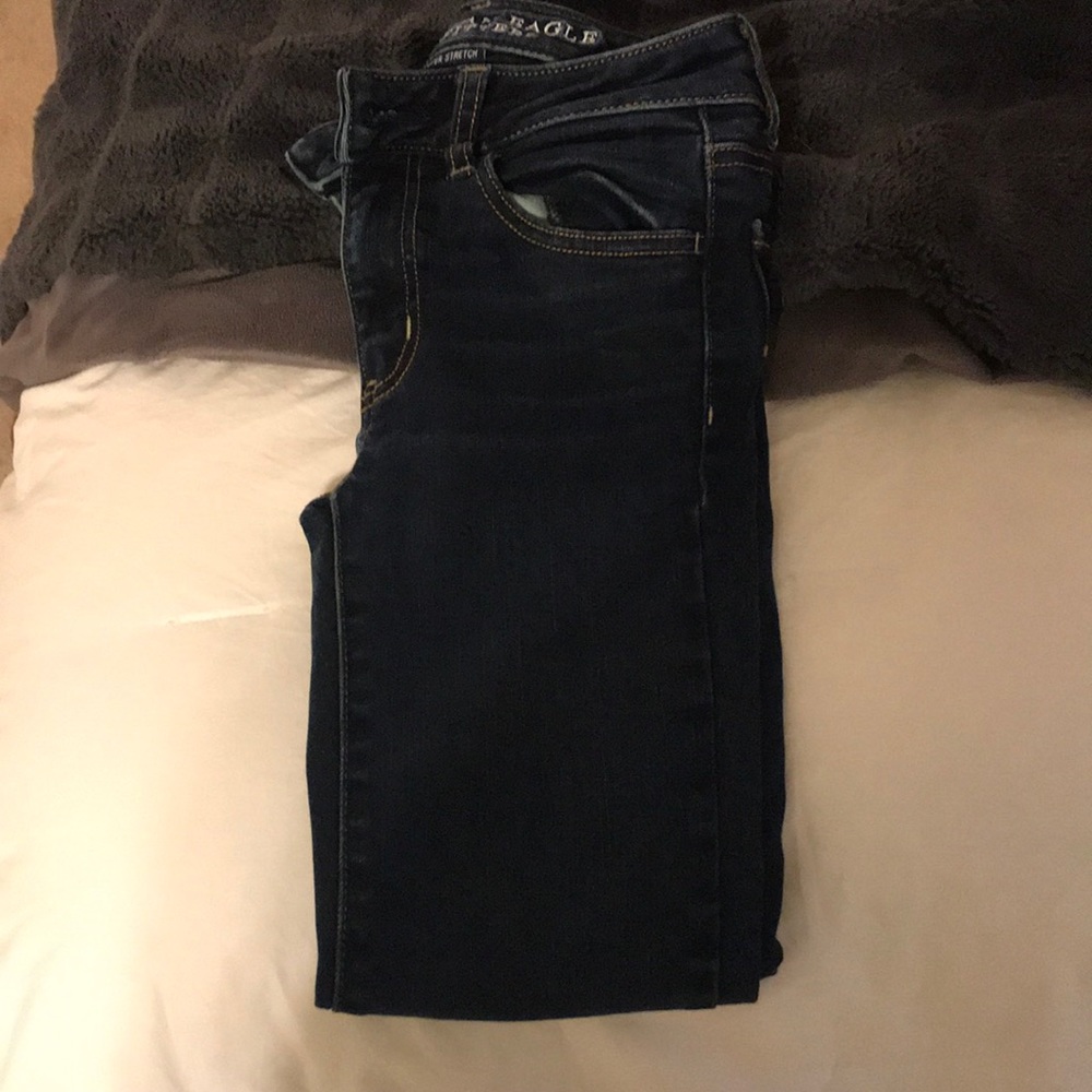 dark wash american eagle jeggings
